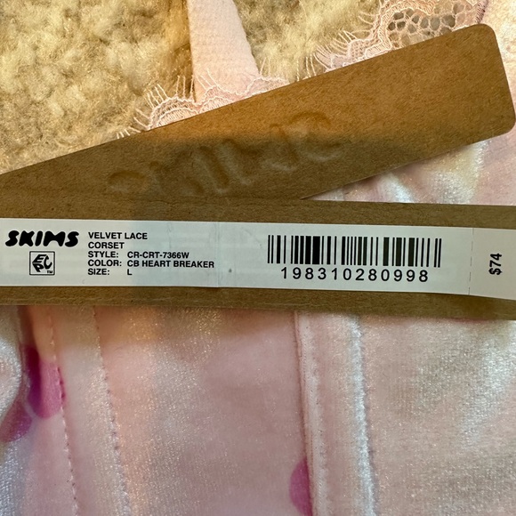 NWT Skims Velvet Lace Heart Breaker Bustier - Picture 4 of 5